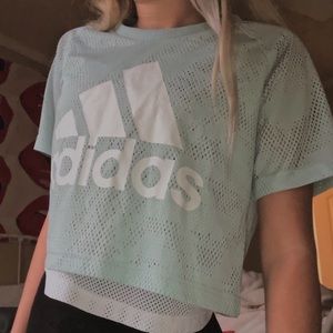 adidas jersey crop top